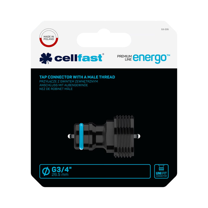 Cellfast ENERGO G3/4''-aansluiting met buitendraad