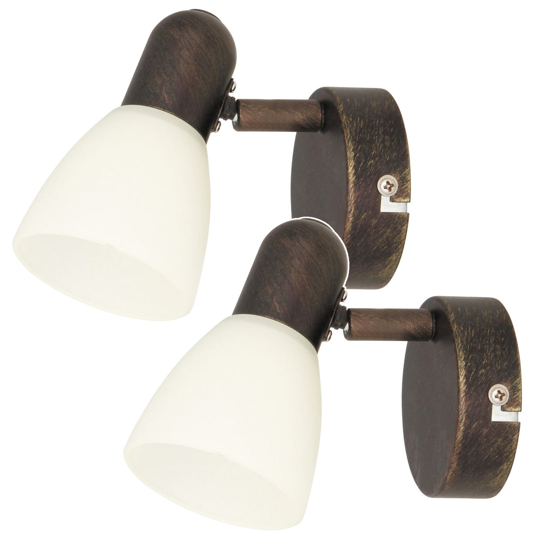 Soma spotlamp E14 max. 40 W antiek bruin 6591, 2 stuks