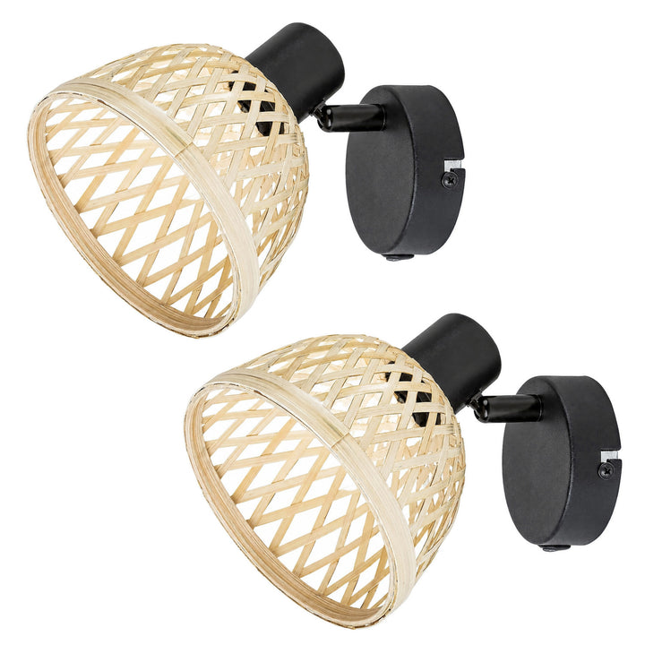 Rabalux Rattan wandlamp, E14-fitting, max. 15 W, 3133