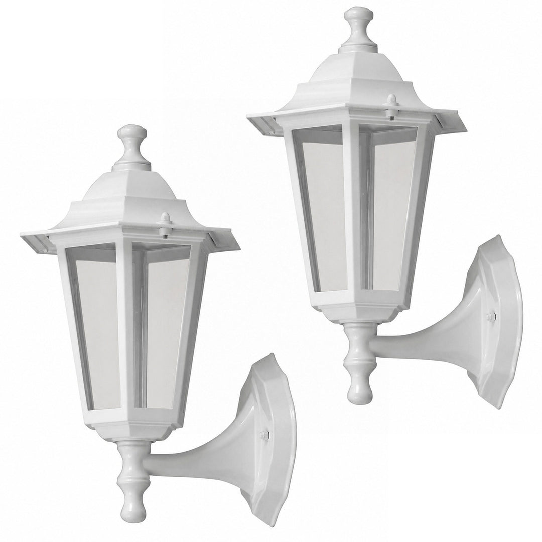 Rabalux wandlamp, voor buiten, IP43, E27, max. 60 W, wit, Velence, 2 stuks