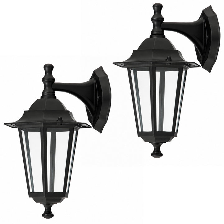 Rabalux wandlamp, voor buiten, IP43, E27, max. 60 W, zwart, Velence, 2 stuks