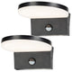Rabalux buitenwandlamp, bewegingssensor, 9 W, zwart, Batida, 2 stuks
