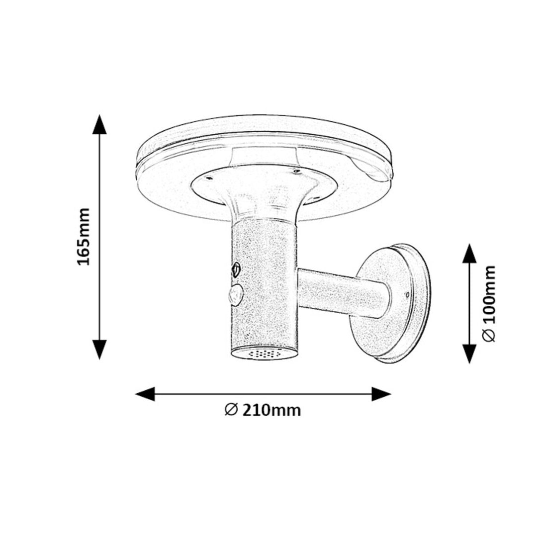 Rabalux-lamp, wandlamp, voor buiten, IP44, 10 W, Alaska, 2 stuks