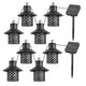 Rabalux-zonnelampen, 4 armaturen, voor buiten, IP44, zwart, Ximpu, 2 sets
