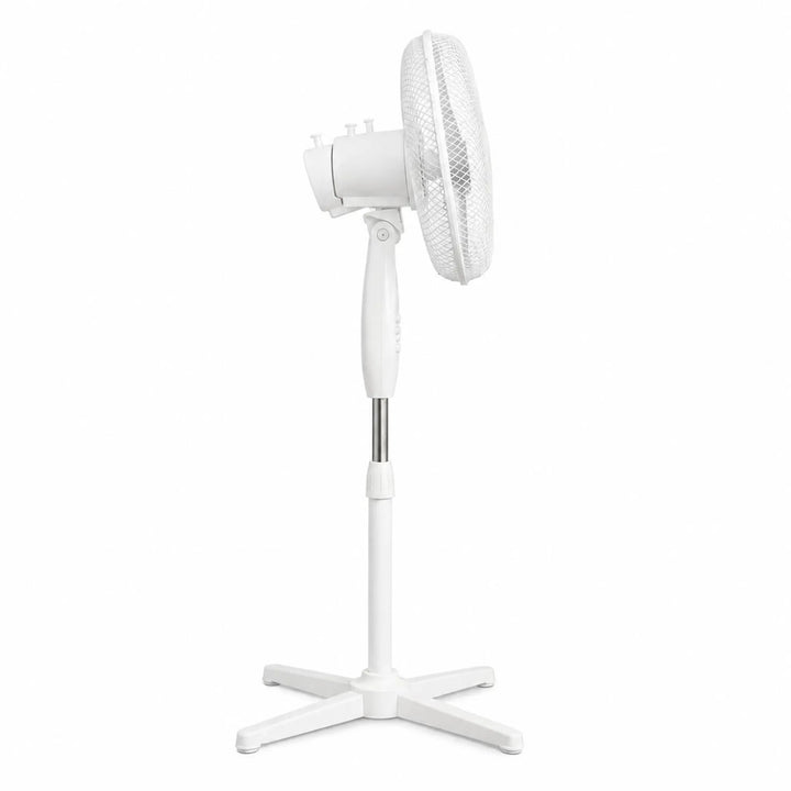 Extralink-staande ventilator, kleur wit, 3 bladen, 3 snelheidsstanden, vermogen 45 W, instelbare hellingshoek, ESF-40D-WH