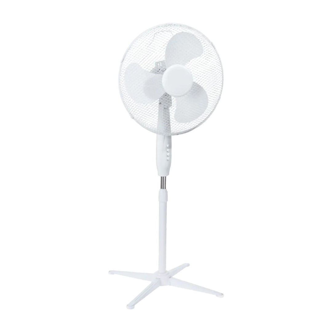 Extralink-staande ventilator, kleur wit, 3 bladen, 3 snelheidsstanden, vermogen 45 W, instelbare hellingshoek, ESF-40D-WH