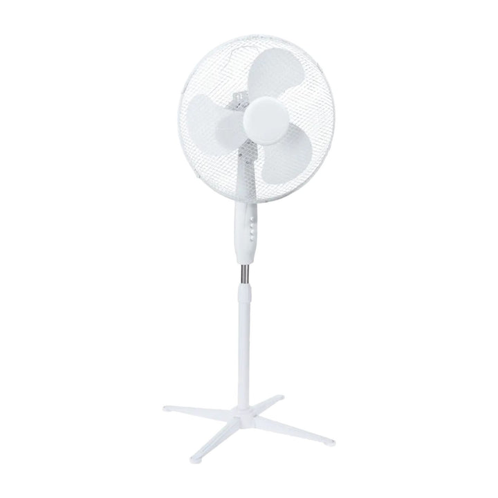 Extralink-staande ventilator, kleur wit, 3 bladen, 3 snelheidsstanden, vermogen 45 W, instelbare hellingshoek, ESF-40D-WH