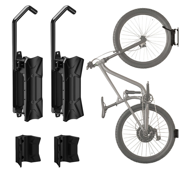 Maclean fietsrek / wandhouder, max. draagvermogen 35 kg, verstelbare hellingshoek, staal, MC-171, 2 stuks
