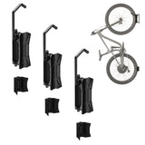 Maclean fietshouder / wandhanger, max. draagvermogen 35 kg, instelbare hellingshoek, staal, MC-171, 3 stuks