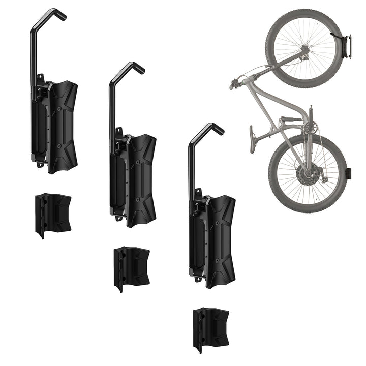 Maclean fietshouder / wandhanger, max. draagvermogen 35 kg, instelbare hellingshoek, staal, MC-171, 3 stuks