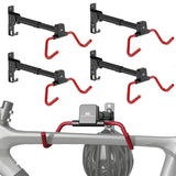 Maclean fietsrek / wandhouder, horizontaal, staal, max. belasting 30 kg, hoekverstelbaar, MC-172, 4 stuks