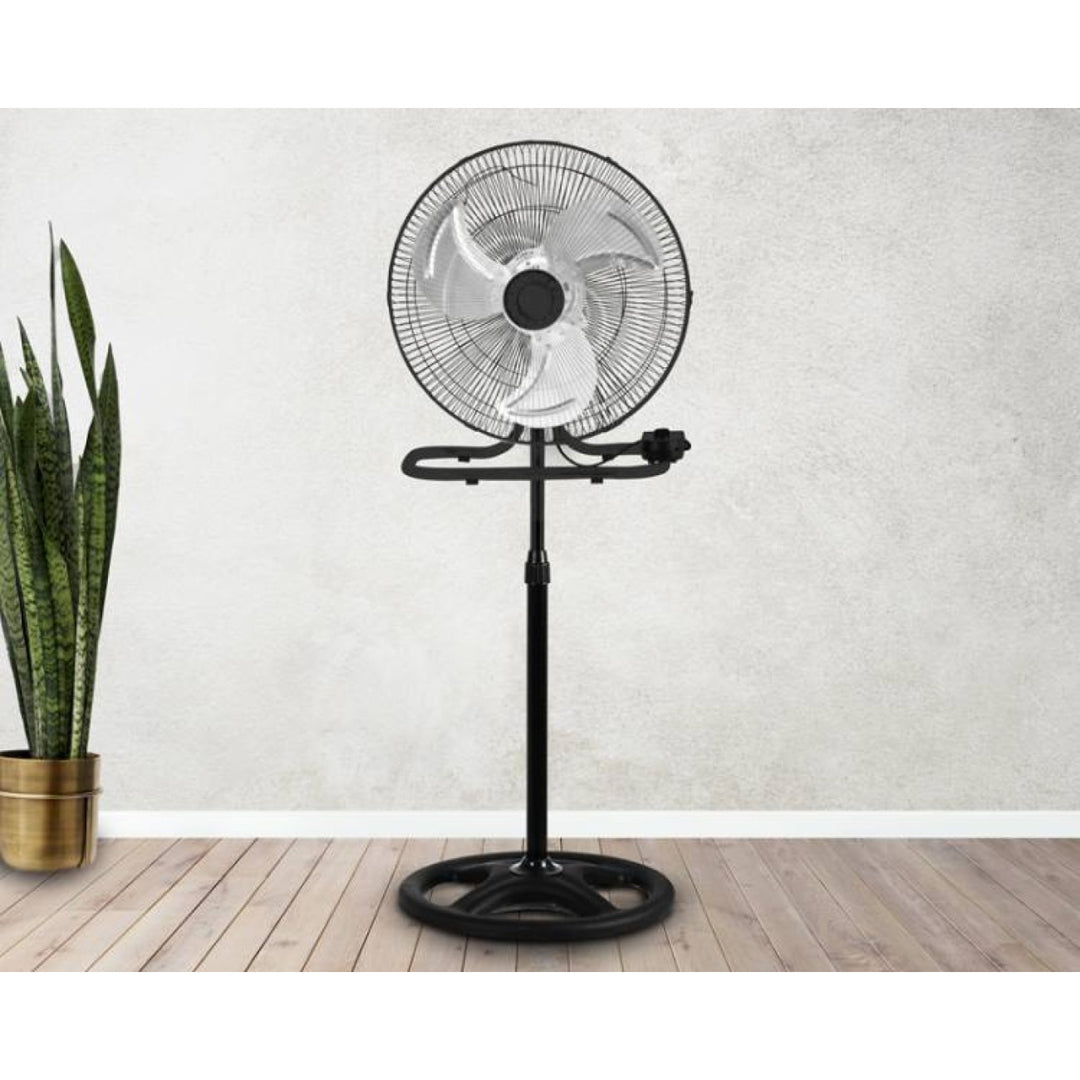 LTC-staande ventilator, 18", kleur: zwart, in hoogte verstelbaar, vermogen 50 W, LXWT04C