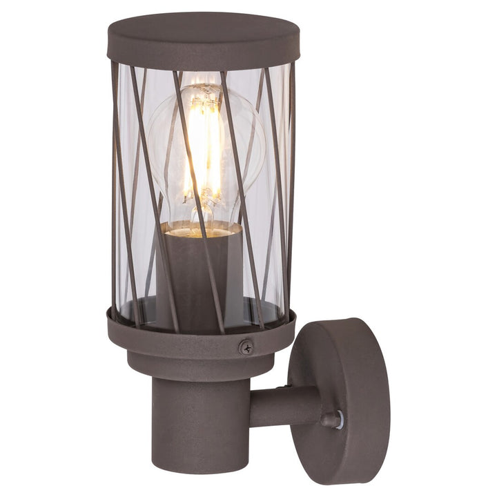 Rabalux Budapest buitenwandlamp, IP44, kleur bruin, E27-fitting, max. 40 W, 8888