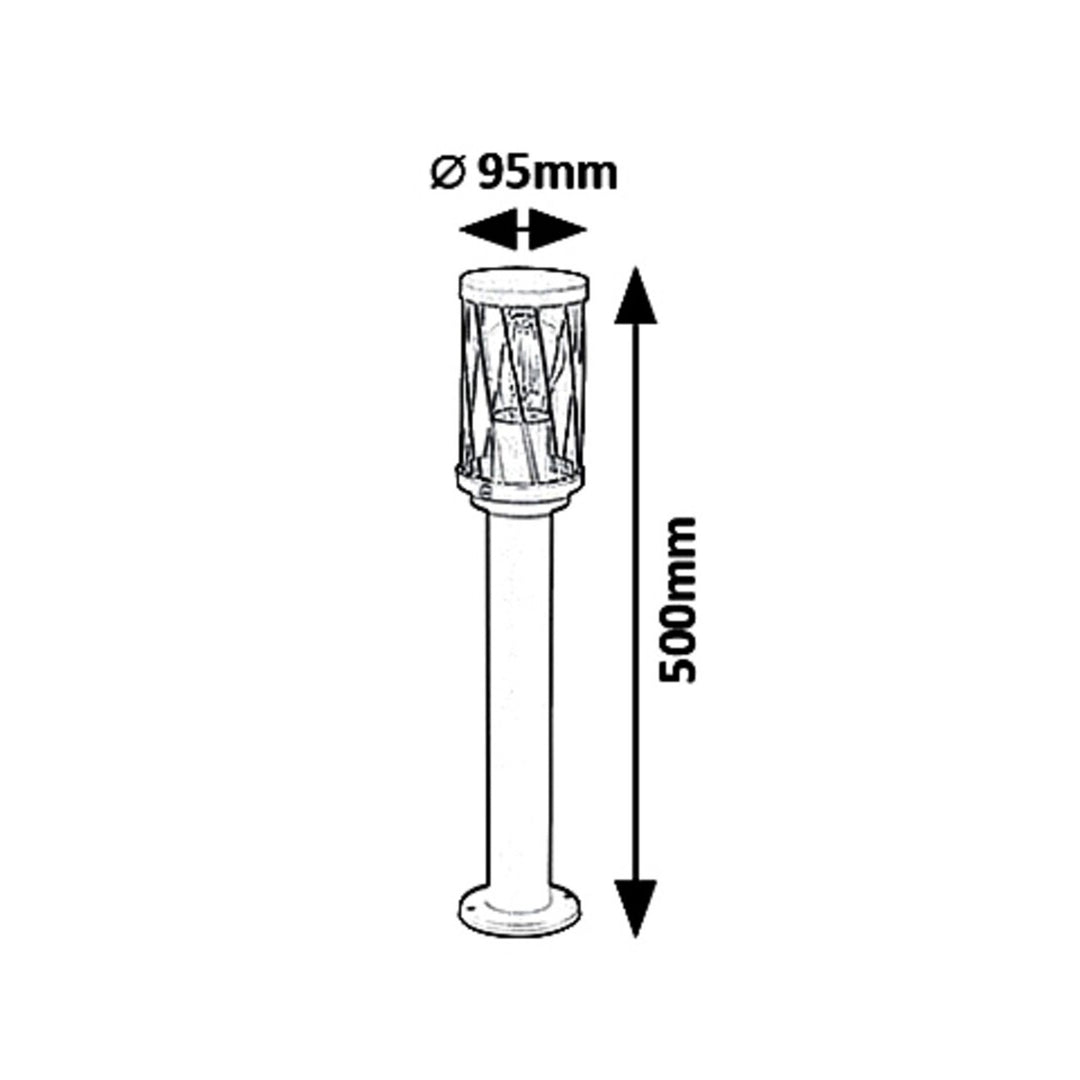 Rabalux Budapest staande tuinlamp, IP44, kleur bruin, E27-fitting, max. 40 W, 8889