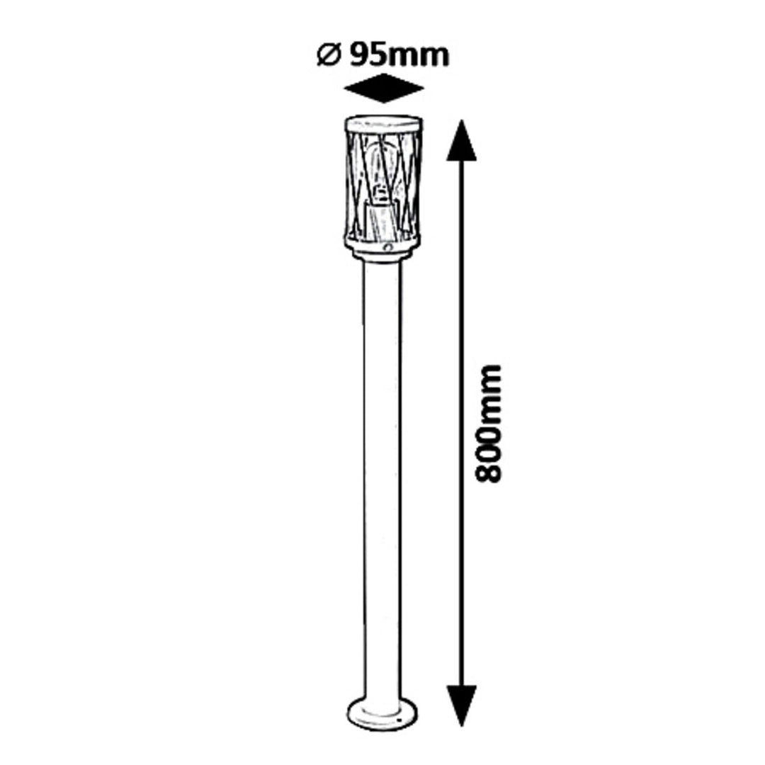 Rabalux Budapest staande tuinlamp, IP44, kleur bruin, E27-fitting, max. 40 W, 8890