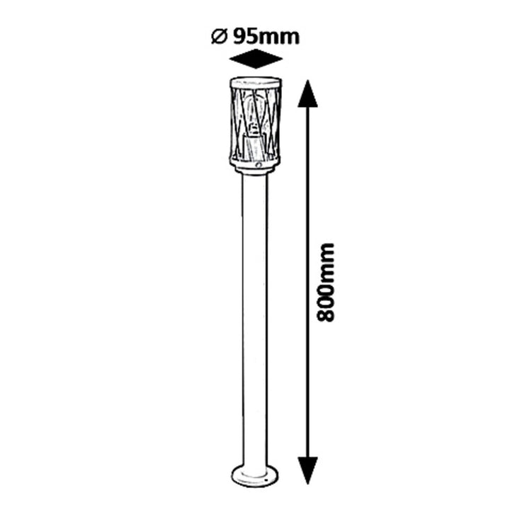 Rabalux Budapest staande tuinlamp, IP44, kleur bruin, E27-fitting, max. 40 W, 8890