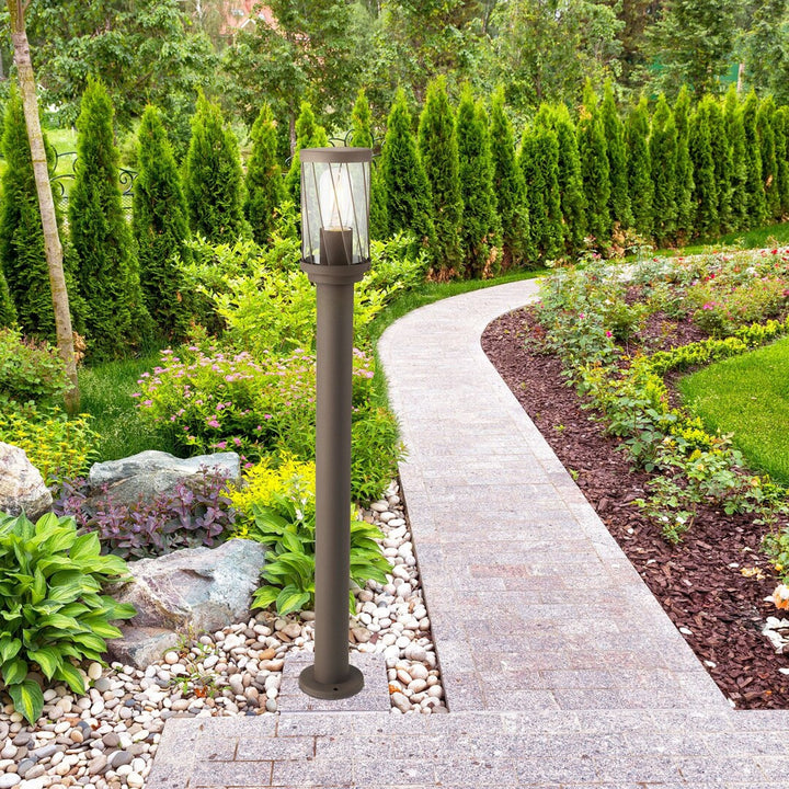 Rabalux Budapest staande tuinlamp, IP44, kleur bruin, E27-fitting, max. 40 W, 8890