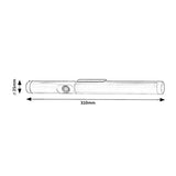 Rekar-onderkastlamp, 180 LM, IP20, zilverkleurig, LED 3 W, 78031