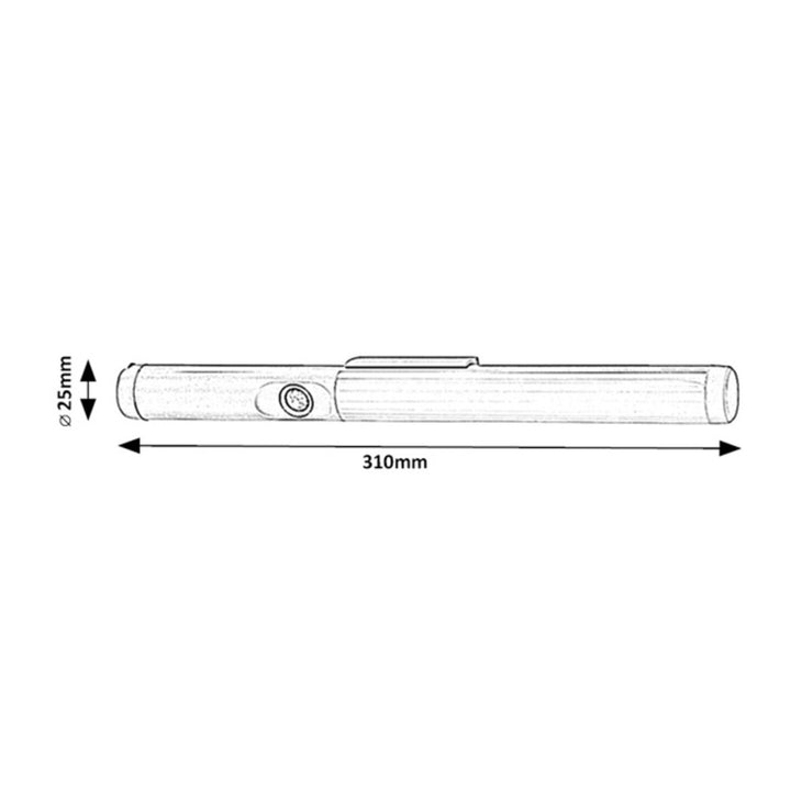 Rekar-onderkastlamp, 180 LM, IP20, zilverkleurig, LED 3 W, 78031