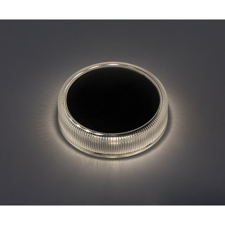 Trillo LED-zonnelamp 0,3 W, schemersensor, transparant, IP65, K 4000, 77175