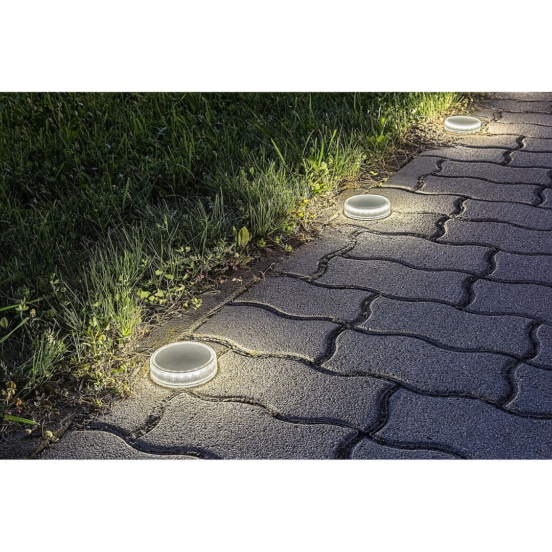 Trillo LED-zonnelamp 0,3 W, schemersensor, transparant, IP65, K 4000, 77175