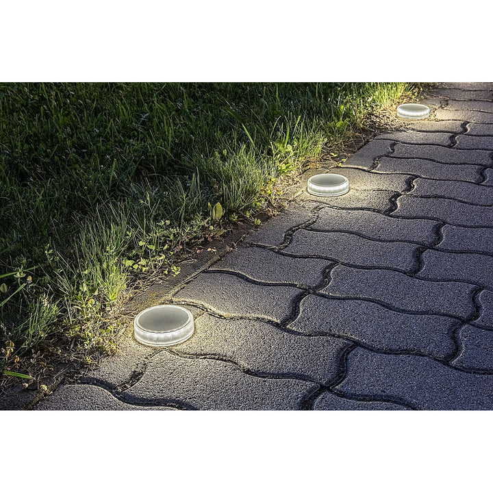 Trillo LED-zonnelamp 0,3 W, schemersensor, transparant, IP65, K 4000, 77175