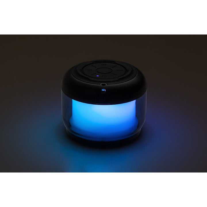 Rabalux Radelia bureaulamp, Bluetooth-luidspreker, RGB, zwart, IP20, accu, 76110
