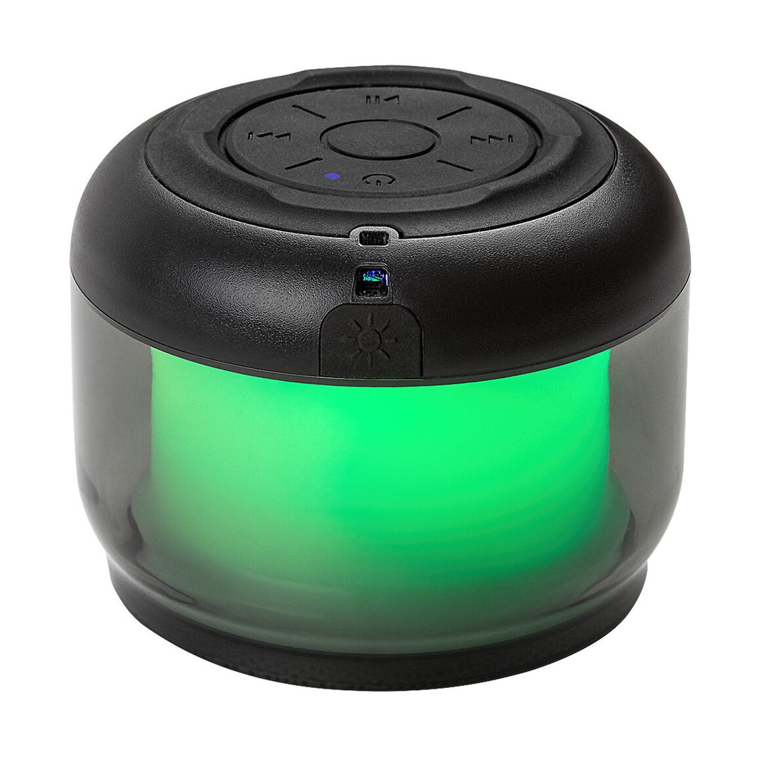 Rabalux Radelia bureaulamp, Bluetooth-luidspreker, RGB, zwart, IP20, accu, 76110