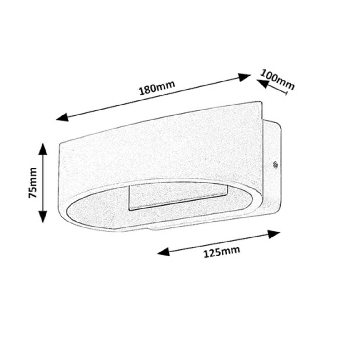 Rabalux Gerla buitenwandlamp, antraciet, LED 9 W, IP54, 3000 K, 77179