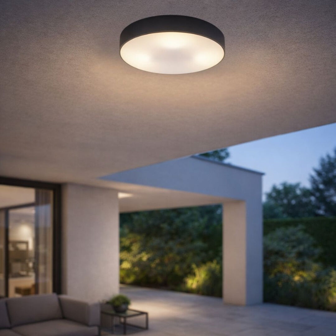 Rabalix Dolen-lamp, zwart, 3x E27, max. 9 W, IP43, 75066