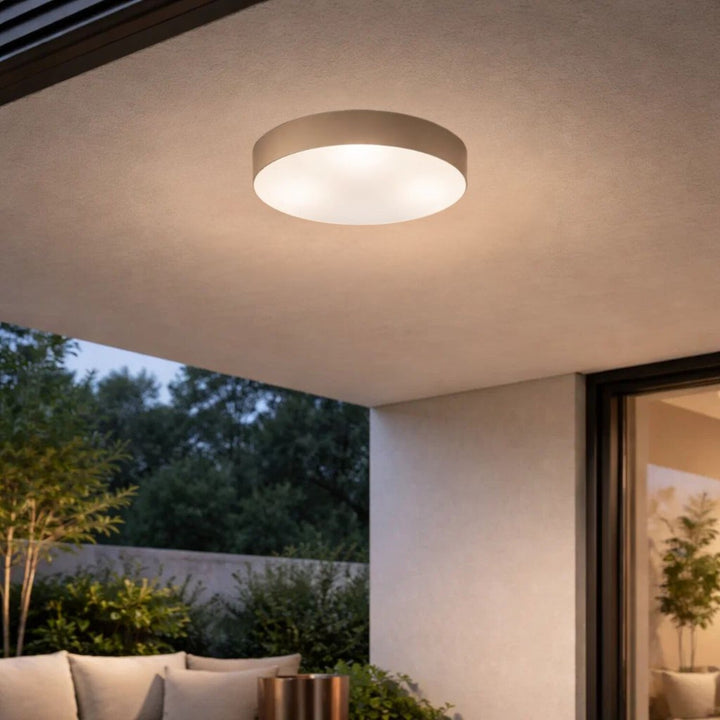 Rabalix Dolen-lamp, grijs-beige, 3x E27, max. 9 W, IP43, 75068