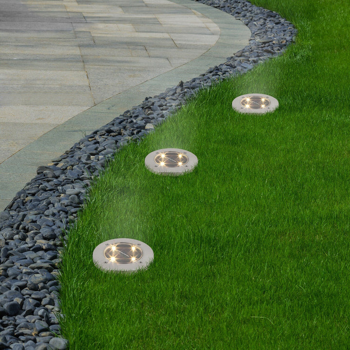 Rabalux Dannet tuinlamp op zonne-energie, IP44, kleur satijnchroom, 7975
