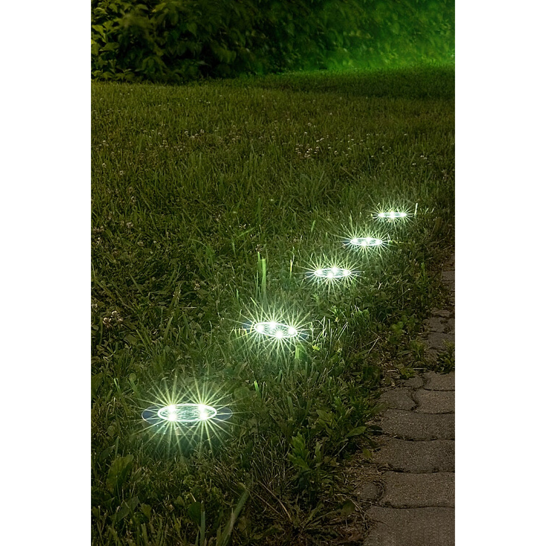 Rabalux Dannet tuinlamp op zonne-energie, IP44, kleur satijnchroom, 7975