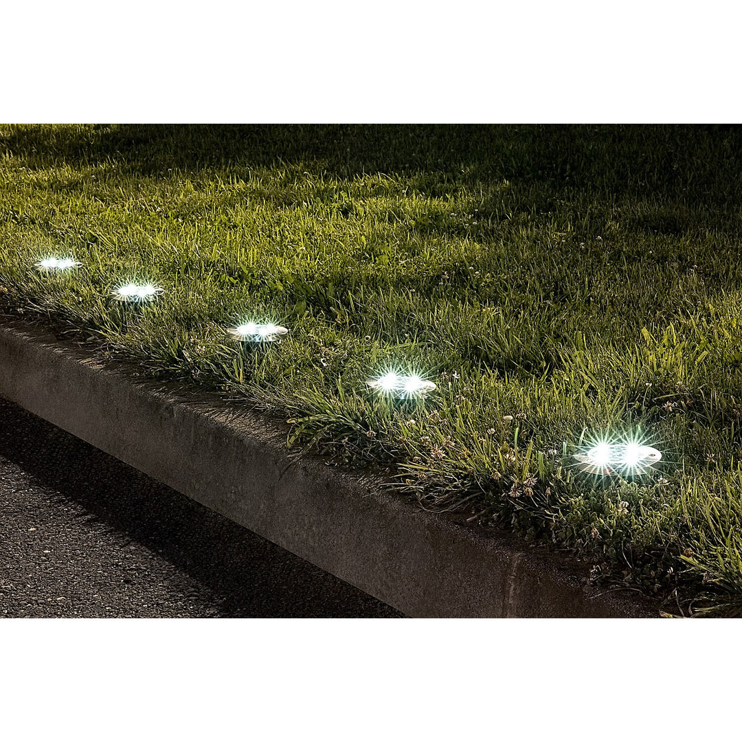 Rabalux Dannet tuinlamp op zonne-energie, IP44, kleur satijnchroom, 7975
