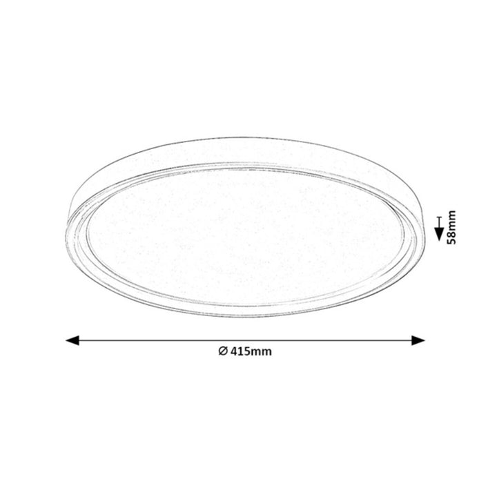 Rabalux Zerina plafondlamp, 31 W, IP40, wit, 3000-6500 K, geheugenfunctie, met afstandsbediening, timerfunctie, nachtlampje-effect, 75086
