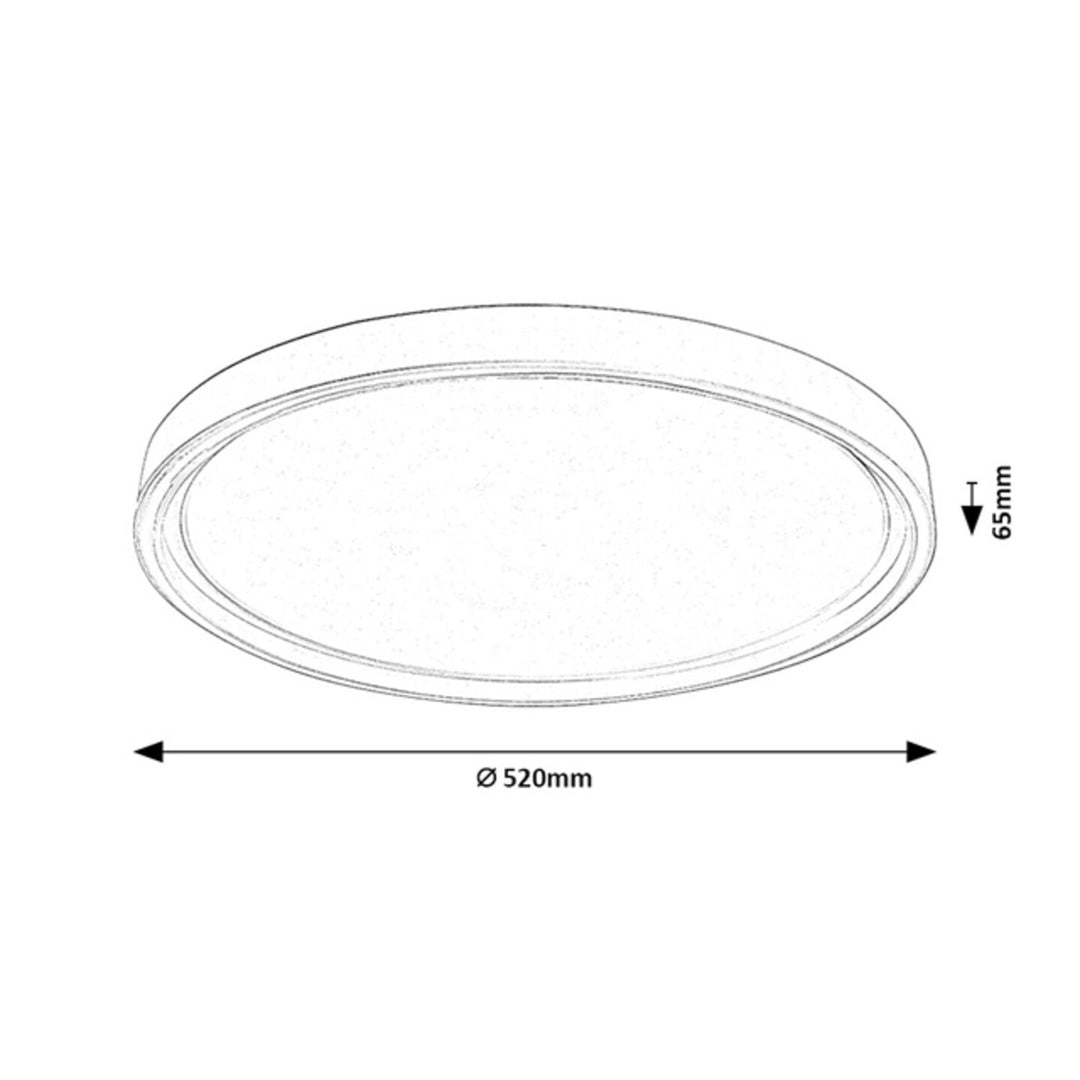 Rabalux Zerina plafondlamp, 54 W, IP40, wit, 3000-6500 K, geheugenfunctie, met afstandsbediening, timerfunctie, nachtlampje-effect, 75087