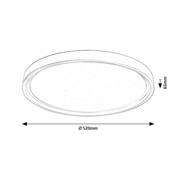 Rabalux Zerina plafondlamp, 54 W, IP40, wit, 3000-6500 K, geheugenfunctie, met afstandsbediening, timerfunctie, nachtlampje-effect, 75087