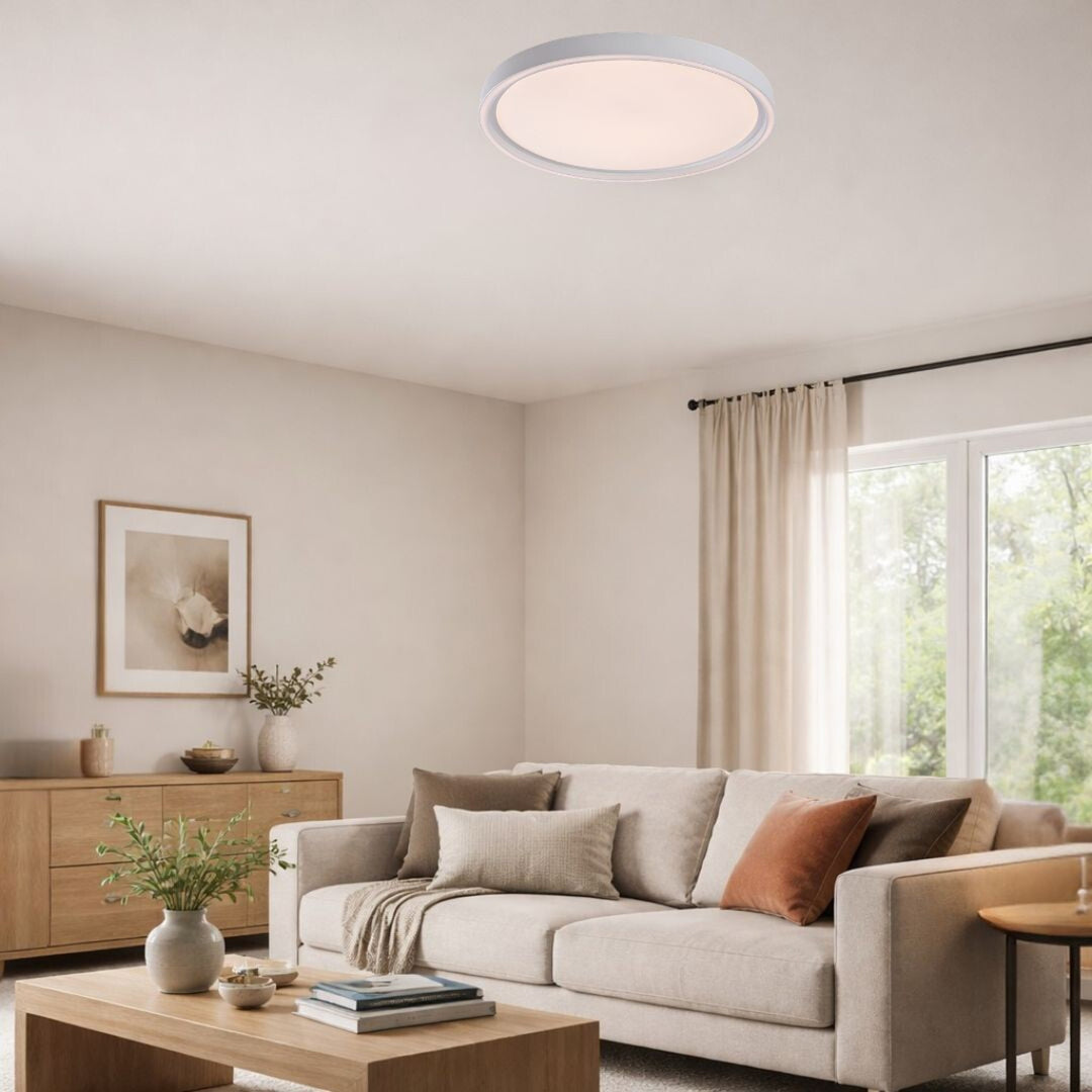 Rabalux Zerina plafondlamp, 54 W, IP40, wit, 3000-6500 K, geheugenfunctie, met afstandsbediening, timerfunctie, nachtlampje-effect, 75087
