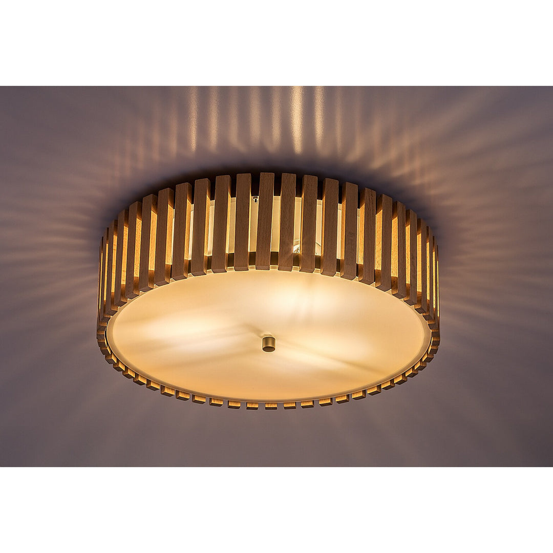 Rabalux Noxelle plafondlamp E27 3x MAX 25W IP20 matzwart/hout, 71420
