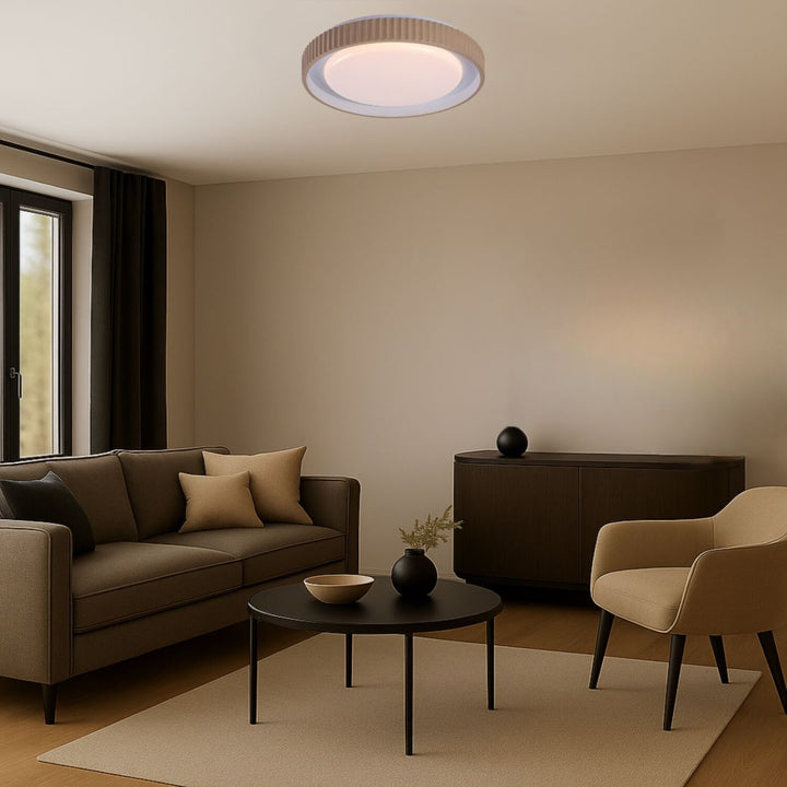 Pastello LED-lamp 48 W IP20 grijs-beige 3000-6500 K, geheugenfunctie met afstandsbediening, timerfunctie, nachtlampje-effect, 71345