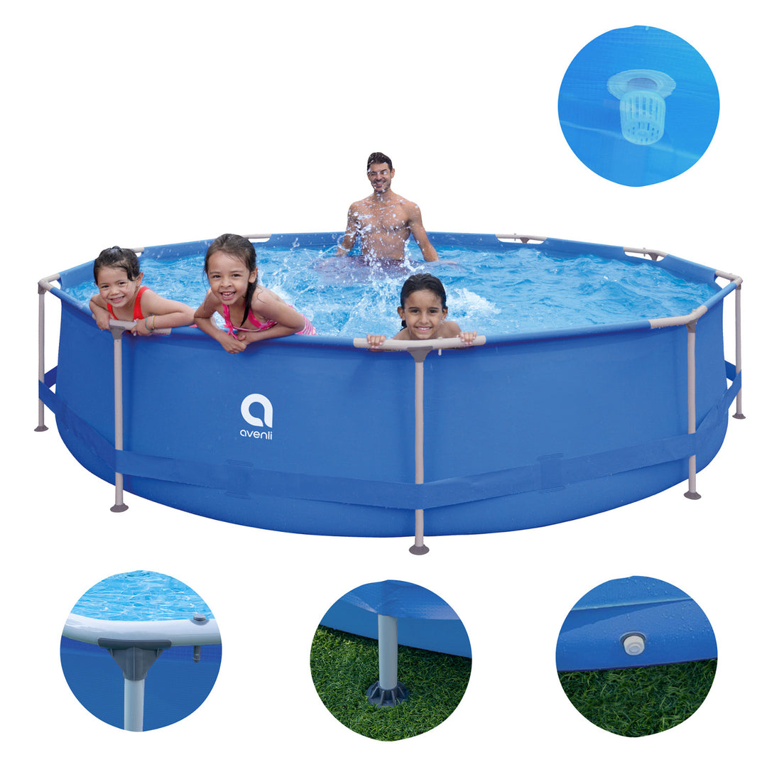 AVENLI rond framezwembad 366x76, set met een inhoud van 6125 l