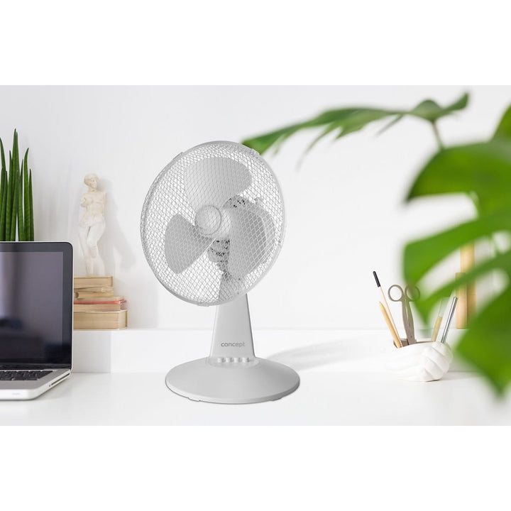 Concept-burea ventilator, wit, 3 snelheidsstanden, oscillatie, stille werking, verstelbare kantelhoek, VS5040