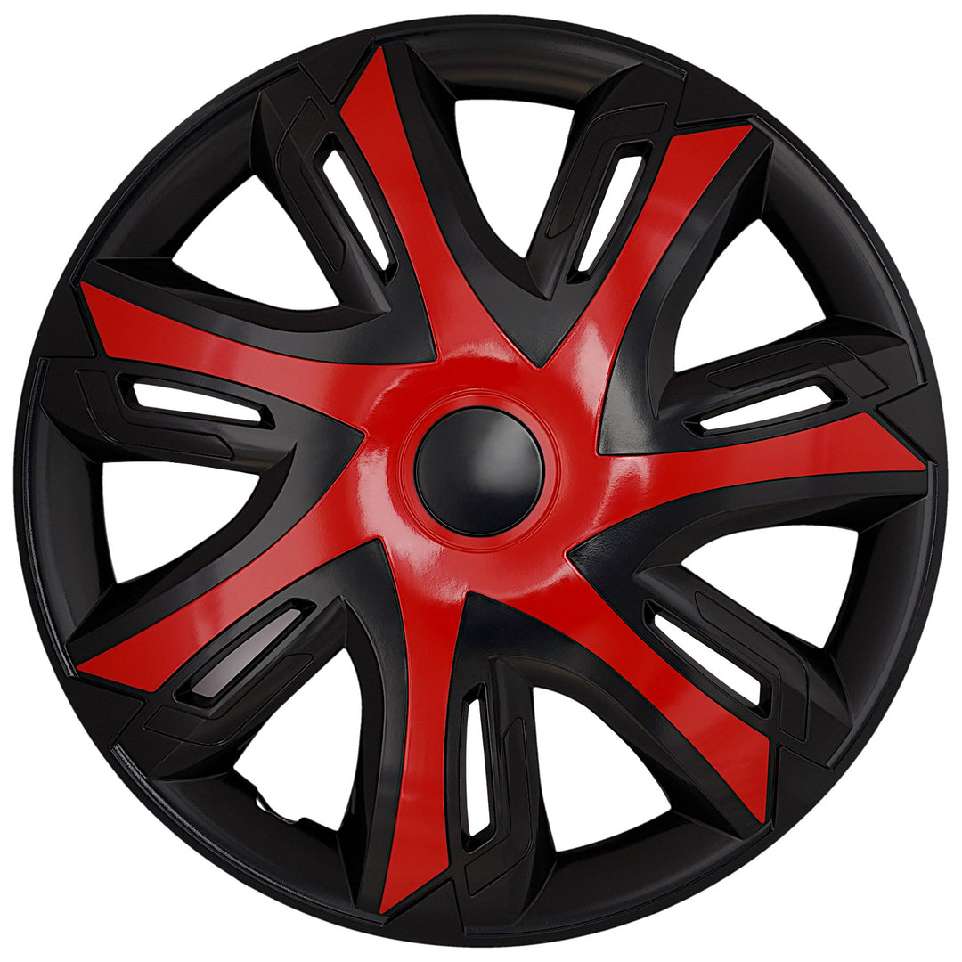 Universele autowielkappen 14'' NRM N-Power rood/zwart, 4 stuks