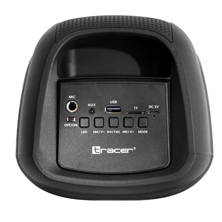 Tracer draadloze luidspreker, Bluetooth 5.0, RMS-vermogen 20 W, karaokemodus, microfoon, Powervox P2 TWS