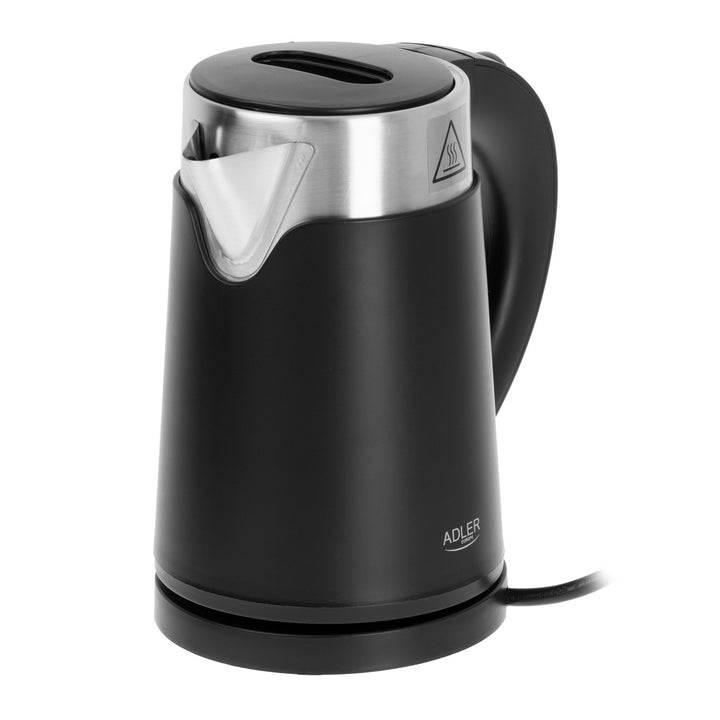 Adler waterkoker, van metaal, 0,6 l, stil, vermogen 800 W, zwart. AD 1372