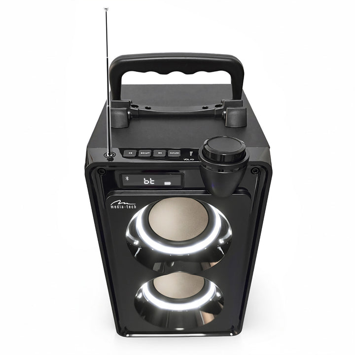 Draagbare Bluetooth-luidspreker OVERBOX MT3186, FM-radio, ondersteuning voor SD-kaarten en USB, RMS-vermogen 30 W, Mediatech