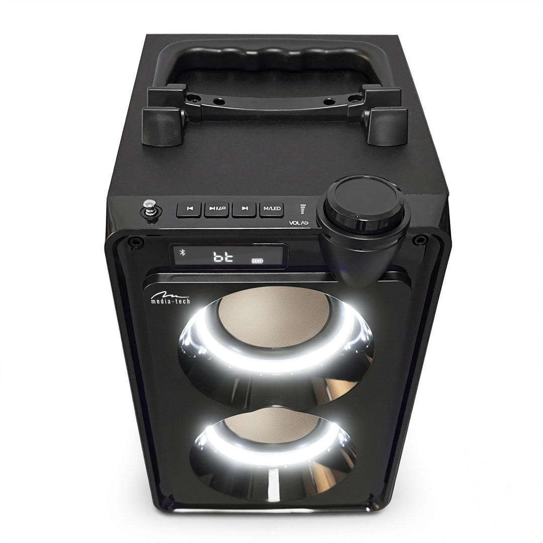 Draagbare Bluetooth-luidspreker OVERBOX MT3186, FM-radio, ondersteuning voor SD-kaarten en USB, RMS-vermogen 30 W, Mediatech
