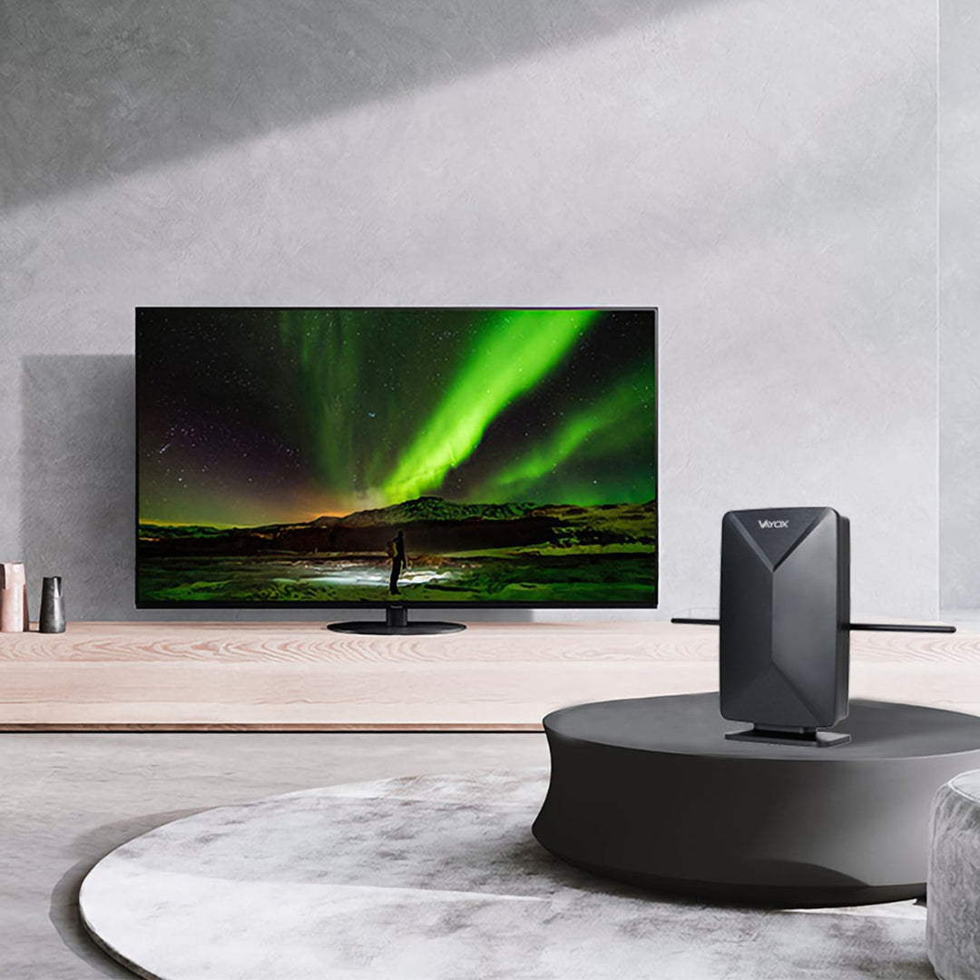 Actieve antenne, voor binnen, voor buiten, DVB-T2, 4K-terrestrische tv, Vayox