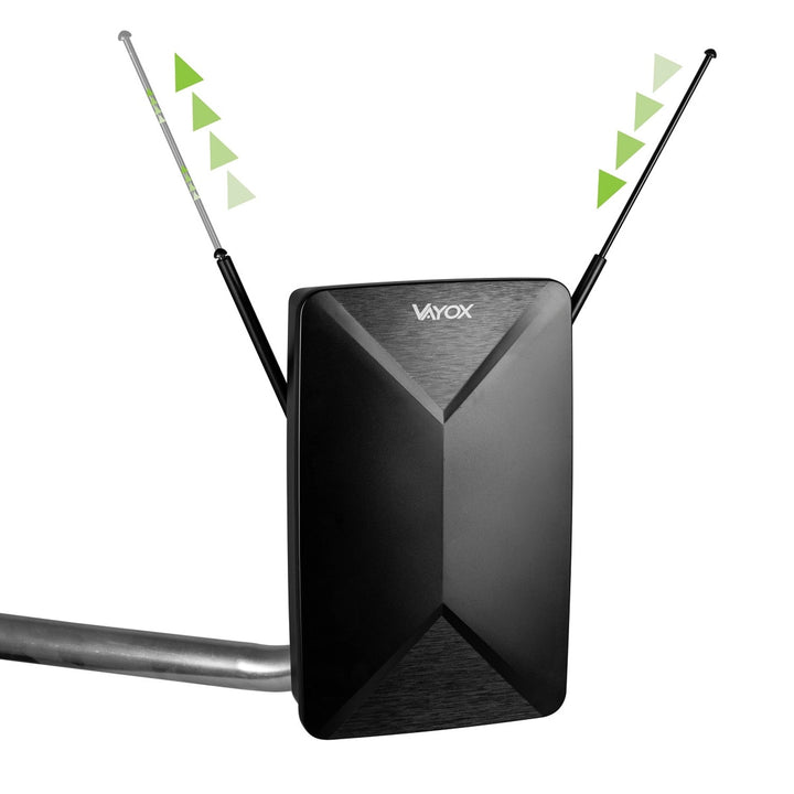 Actieve antenne, voor binnen, voor buiten, DVB-T2, 4K-terrestrische tv, Vayox
