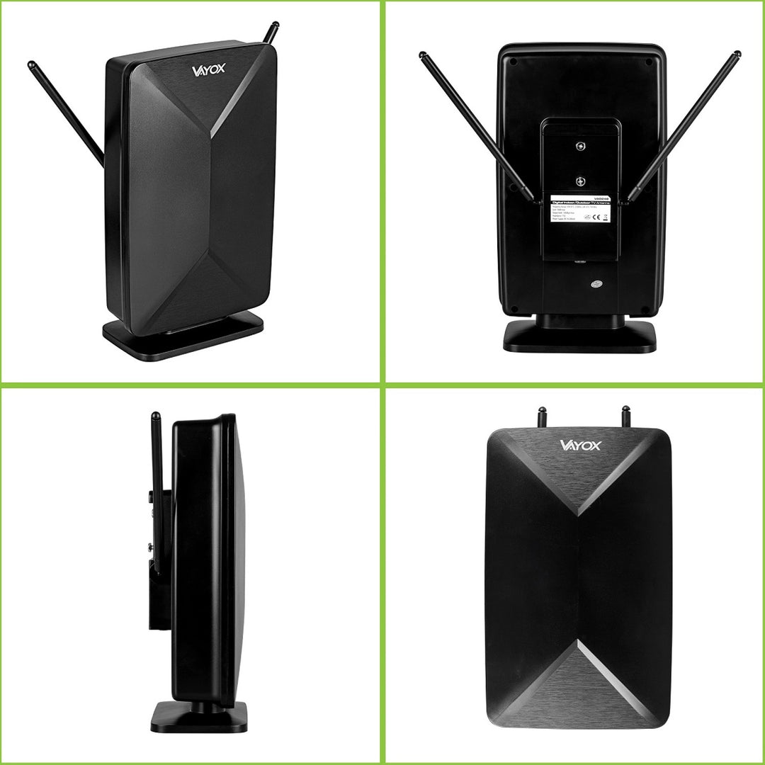 Actieve antenne, voor binnen, voor buiten, DVB-T2, 4K-terrestrische tv, Vayox